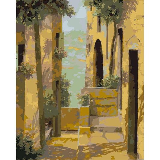 Schilder Op Nummers - Smalle straat in Saint Paul de Vence - by Guido Borelli