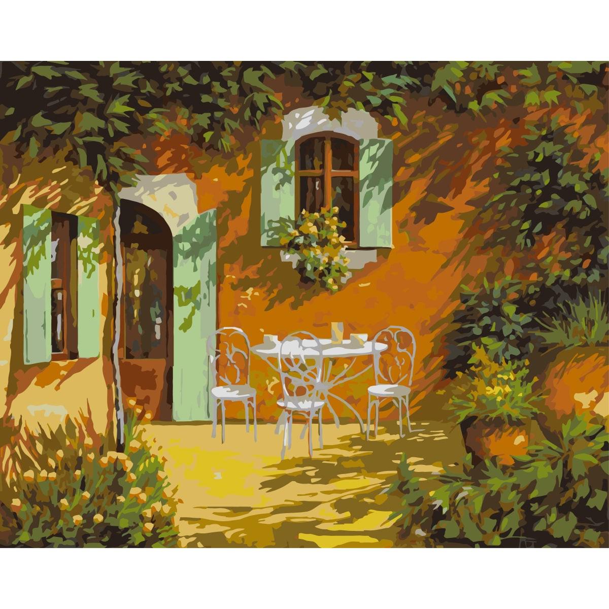 Schilder Op Nummers - Op het terras - by Guido Borelli