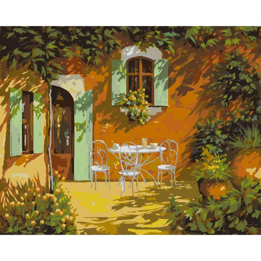 Schilder Op Nummers - Op het terras - by Guido Borelli