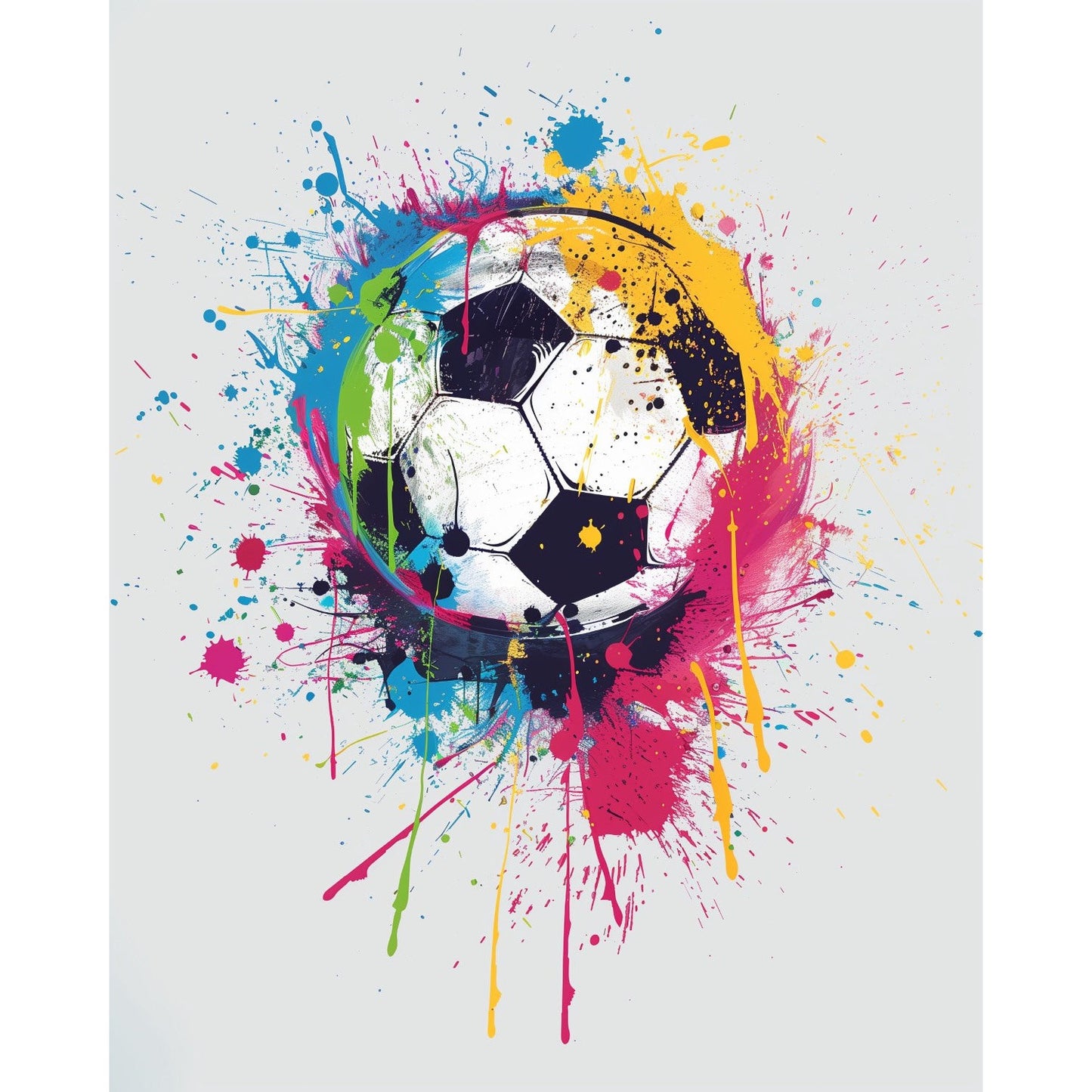Schilder Op Nummers - Voetbal - Color Splash