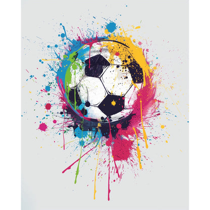Schilder Op Nummers - Voetbal - Color Splash