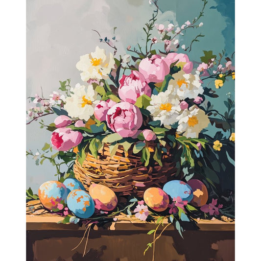 Schilder Op Nummers - Paasbloemen