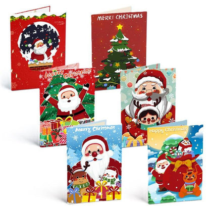 Schilder Op Nummers - Schilder op Nummer Kerstkaarten | 6 Stuks