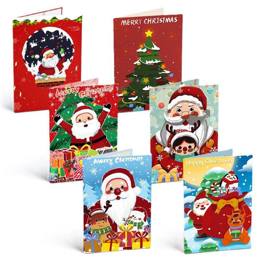Schilder Op Nummers - Schilder op Nummer Kerstkaarten | 6 Stuks