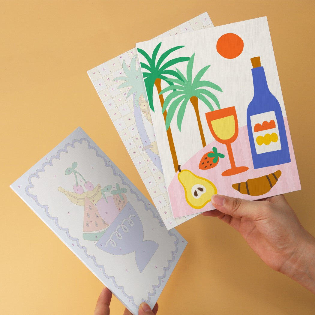 6 Houten Plaat Mini Paintings – Tropische Vakantie Set