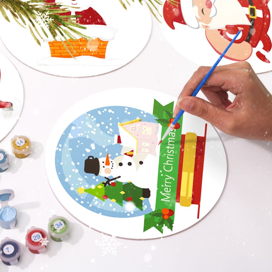 Schilderen op Nummer - Kerst Placemats | 4 Stuks