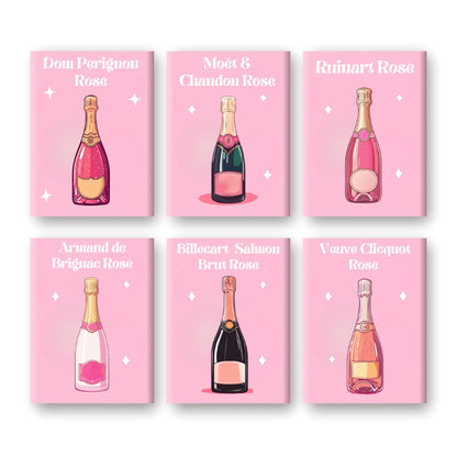 Schilder Op Nummers - 6 Mini Paintings | Champagne Rosé set