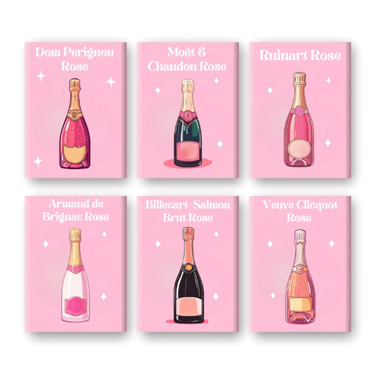 Schilder Op Nummers - 6 Mini Paintings | Champagne Rosé set