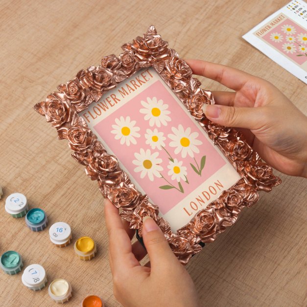 Mini Painting met Fotolijst – Bloemenmarkt Londen