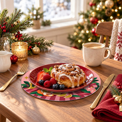 Schilder op Nummer Placemats – Kerst in Roze Set