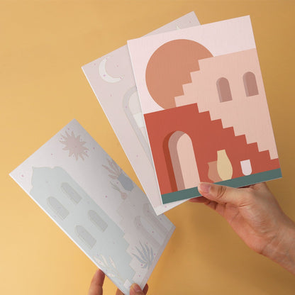6 Houten Plaat Mini Paintings – Woestijndeuren Set