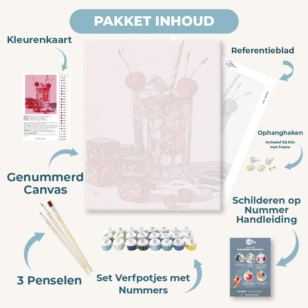Drankje met roze kersen