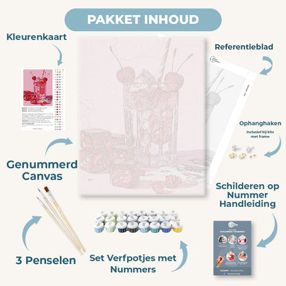 Drankje met roze kersen