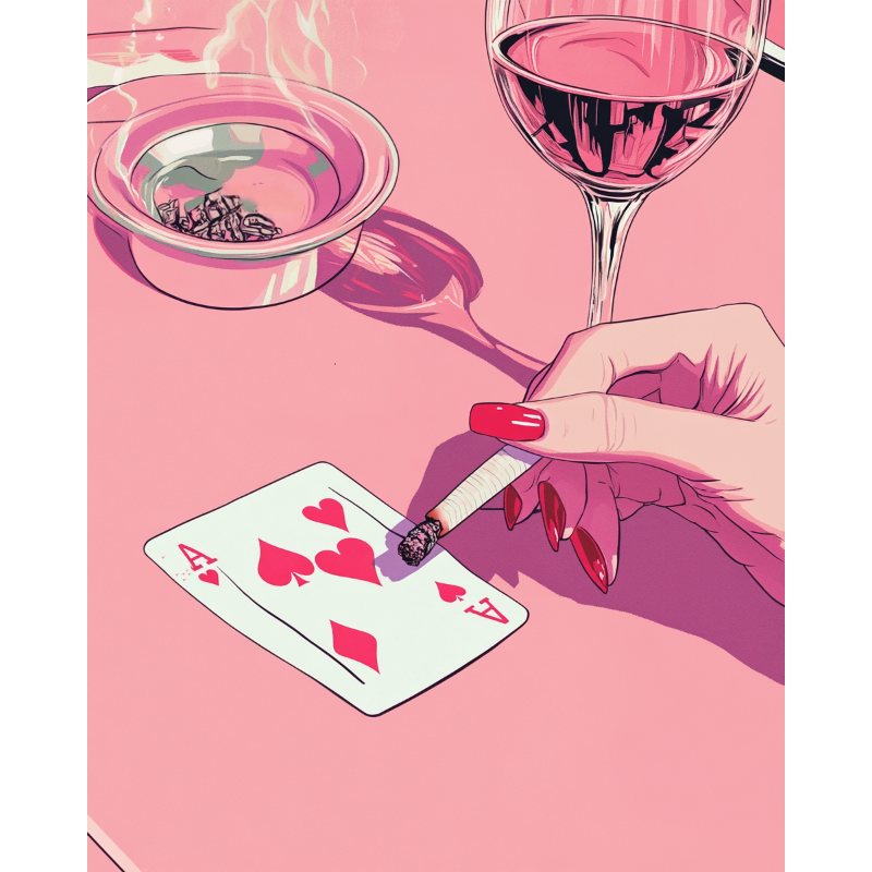 Roze pokertafel
