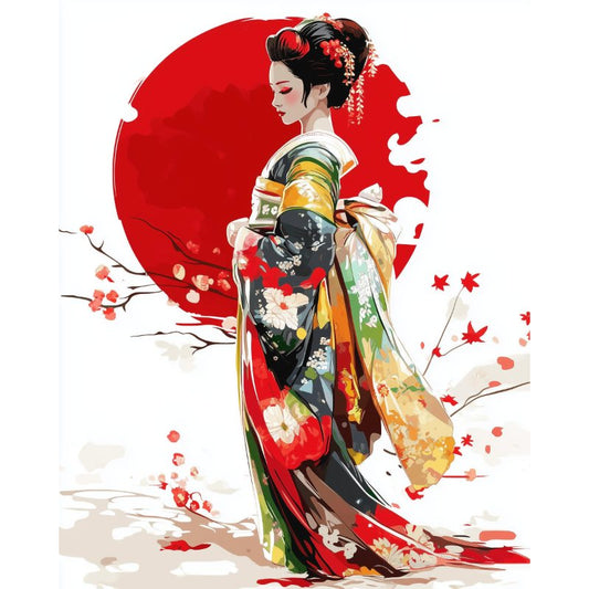 Schilder Op Nummers - Japanse geisha