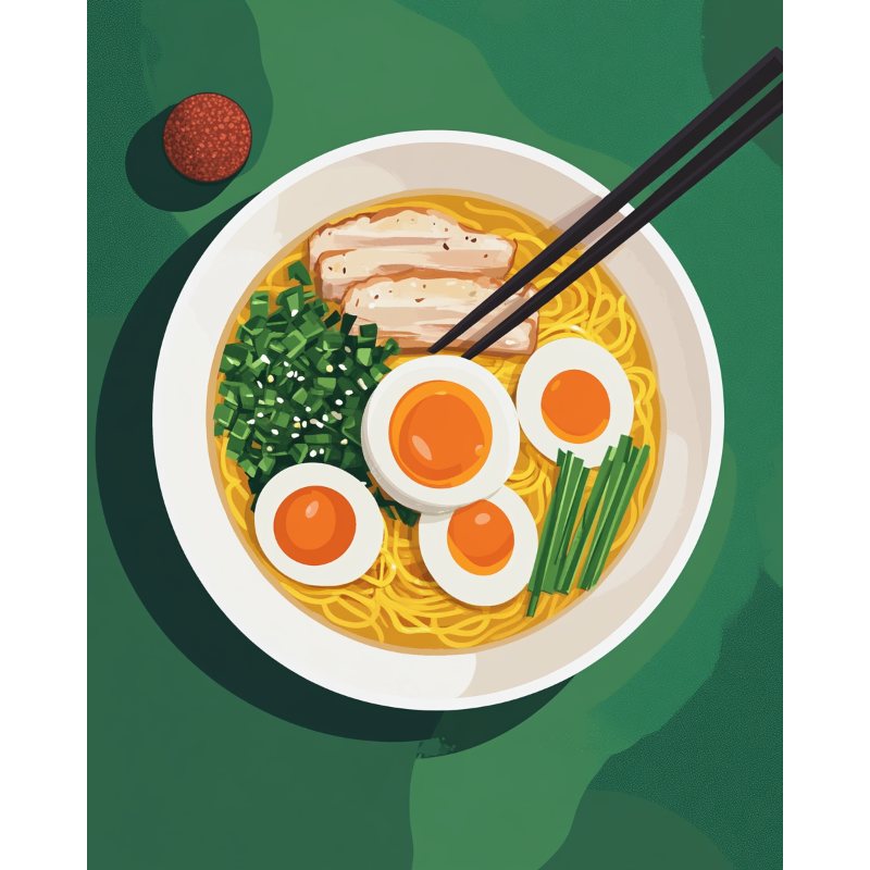 Schilder Op Nummers - Ramen Noedels
