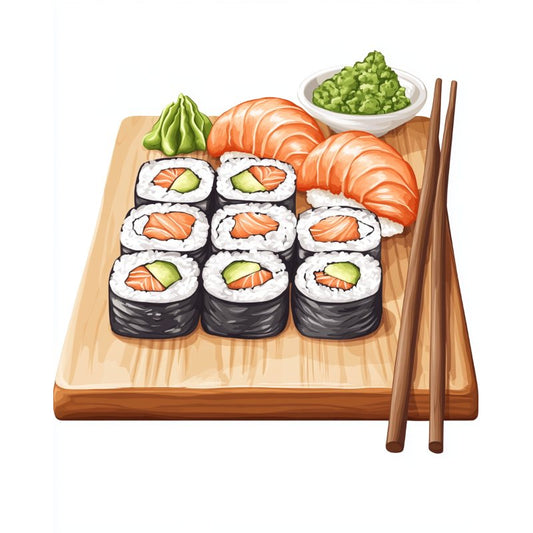 Schilder Op Nummers - Sushi Plaat