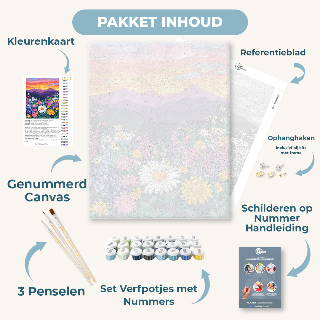 Schilderen op nummer Paarse bloemen vaas - Hobby Painter Schilderen op nummer Paarse bloemen vaas - Hobby Painter