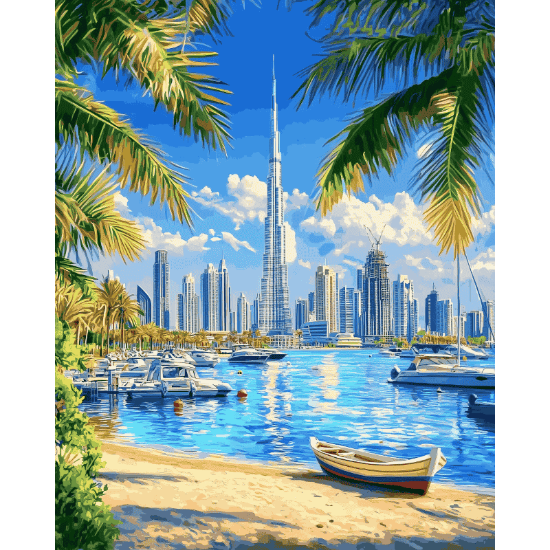 Schilder Op Nummers - Burj Khalifa Dubai