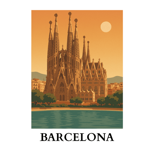 Schilder Op Nummers - Reisposter - Barcelona