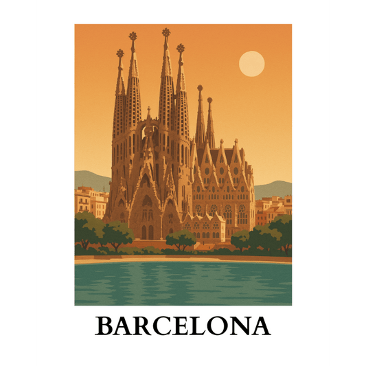 Schilder Op Nummers - Reisposter - Barcelona