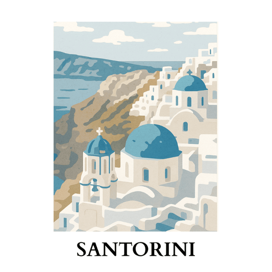 Schilder Op Nummers - Reisposter - Santorini