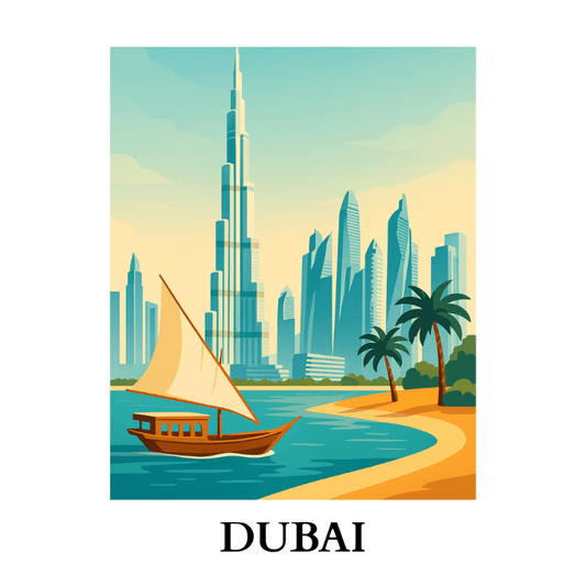 Schilder Op Nummers - Reisposter - Dubai