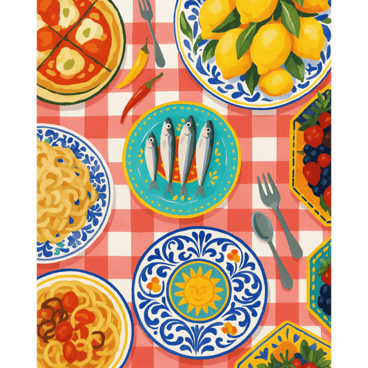 Schilder Op Nummers - Mediterraans diner
