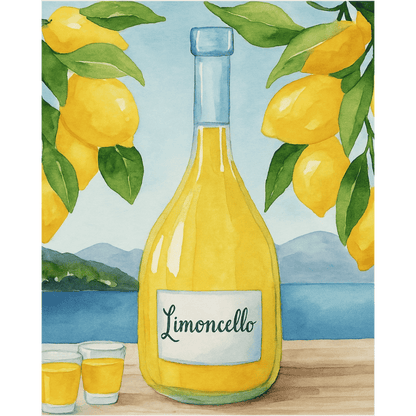 Schilder Op Nummers - Limoncello fles