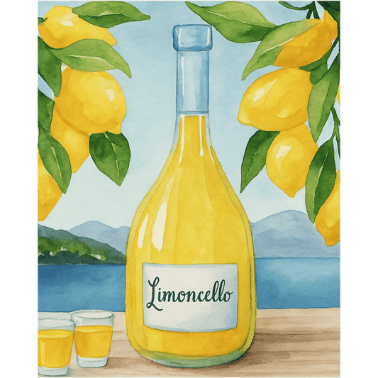 Schilder Op Nummers - Limoncello fles