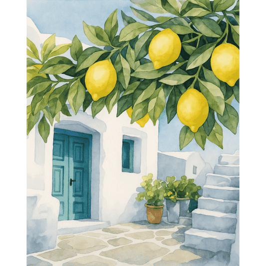 Schilder Op Nummers - Citroenen in Mykonos