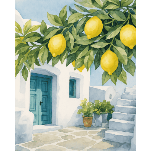 Schilder Op Nummers - Citroenen in Mykonos