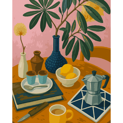 Schilder Op Nummers - Citroenen & Espresso