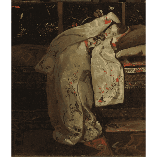 Meisje in witte kimono - George Hendrik Breitner- Schilderen op nummers
