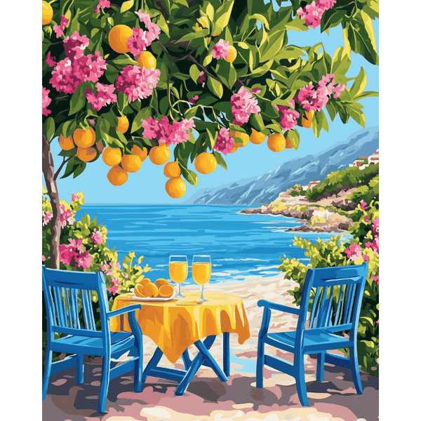 Citrus aan zee- Schilderen op nummers