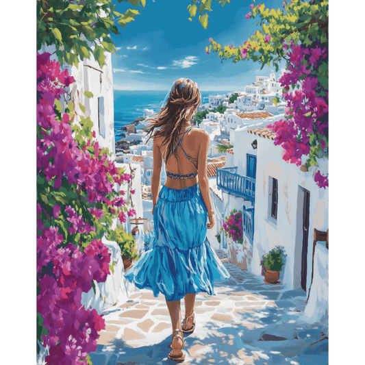 Straatje in Santorini