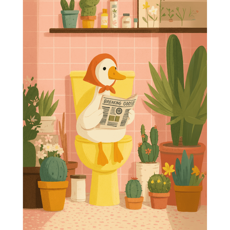 De Witte Gans op het Toilet