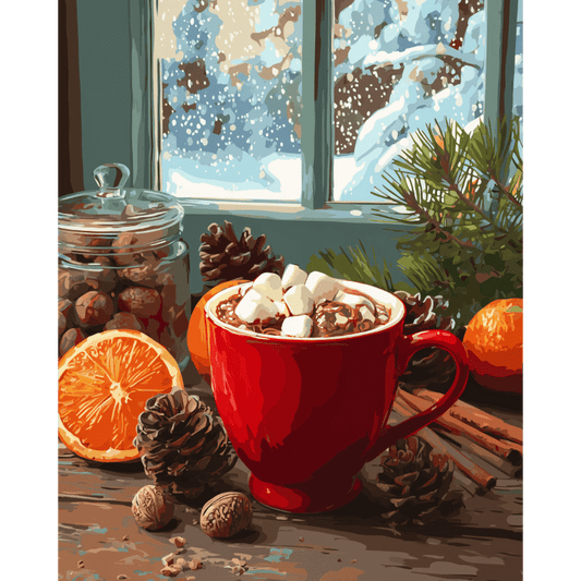 Warme chocolademelk-ochtend