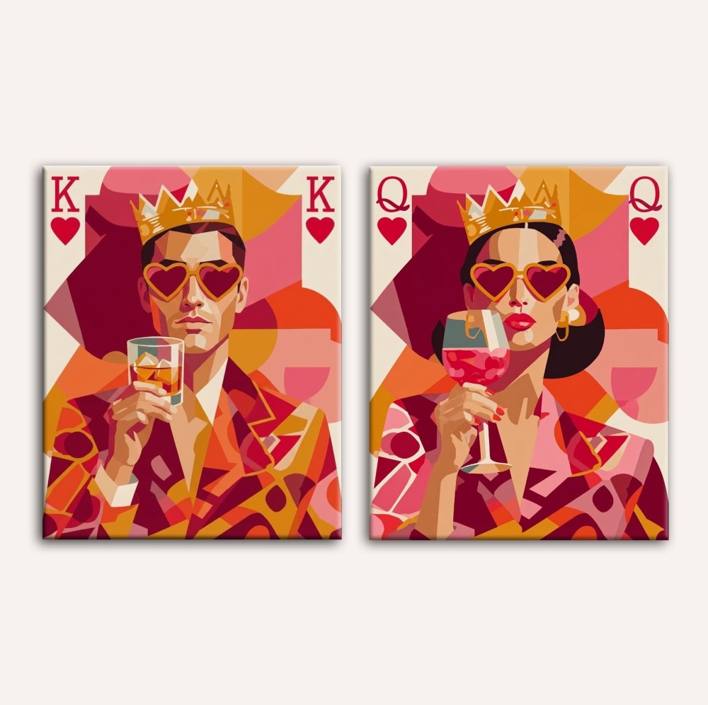 Valentijn Bundel – Koning & Koningin- Schilderen op nummers