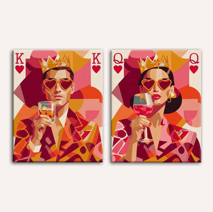 Valentijn Bundel – Koning & Koningin- Schilderen op nummers