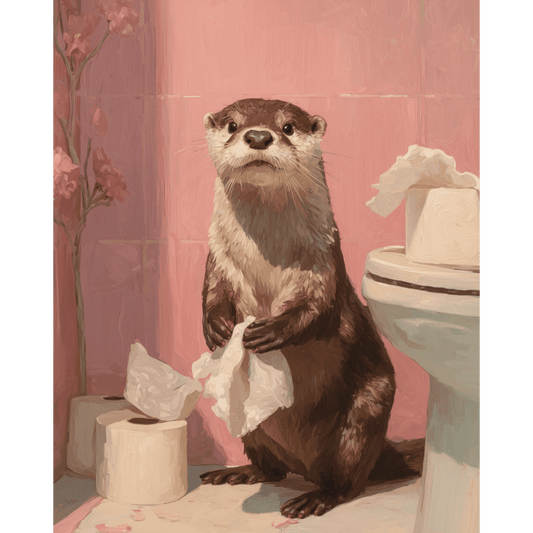 Otter op het toilet