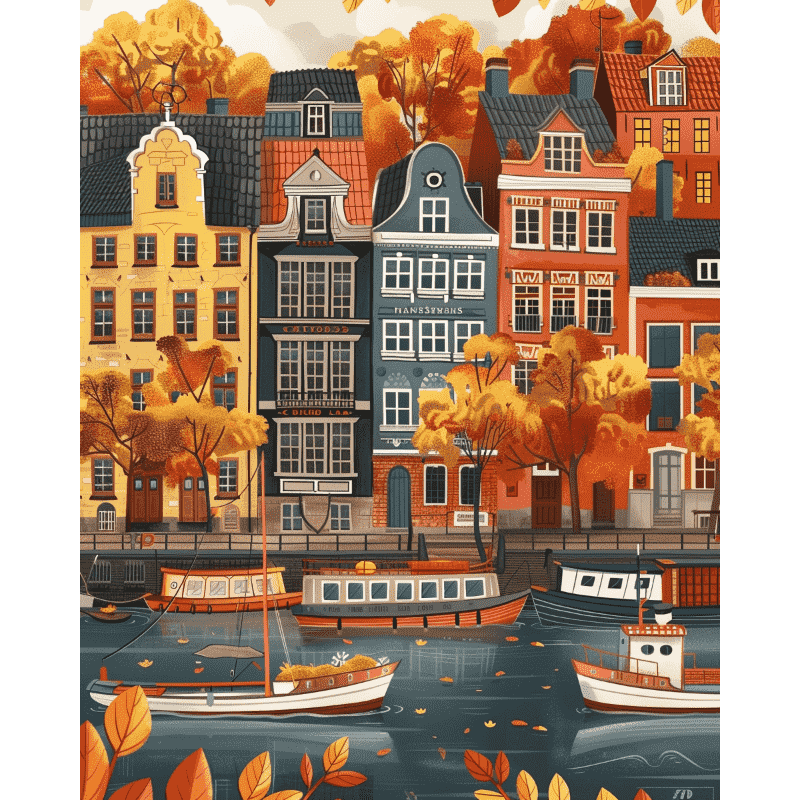 Noords najaar- Schilderen op nummers