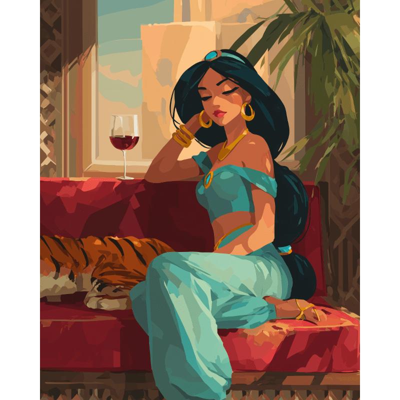 Een prinses in de schemering- Schilderen op nummers