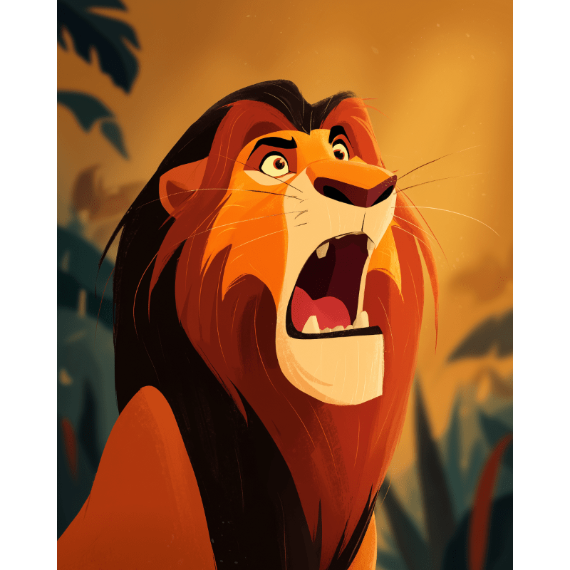 Een luide brul- Schilderen op nummers