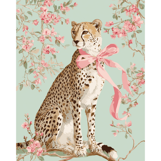 Het roze lint- Schilderen op nummers