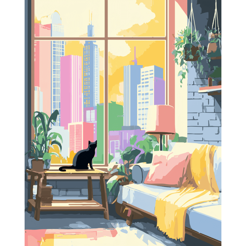 Loft in New York- Schilderen op nummers