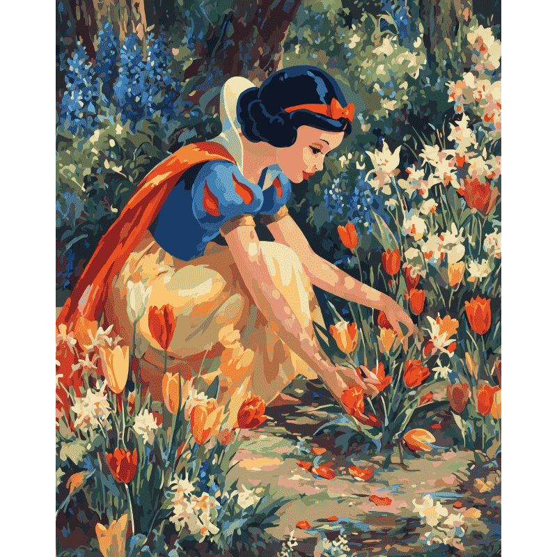 Prinses in haar tuin- Schilderen op nummers