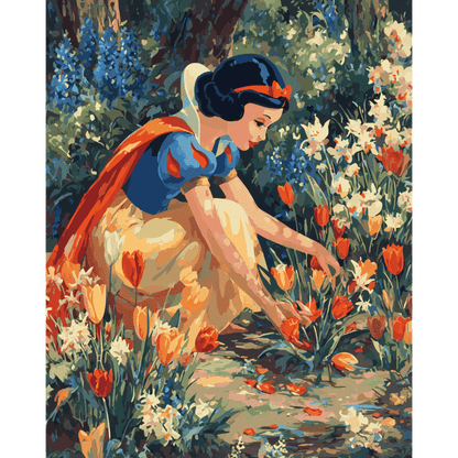 Prinses in haar tuin- Schilderen op nummers