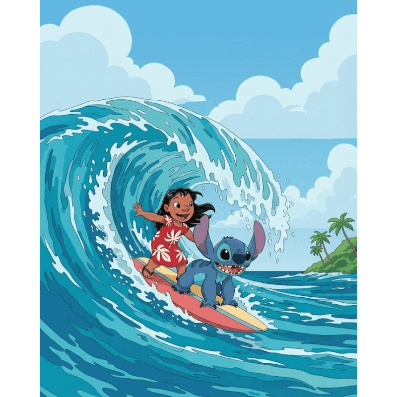 De golf vangen- Schilderen op nummers