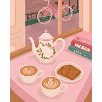 Romantisch café- Schilderen op nummers